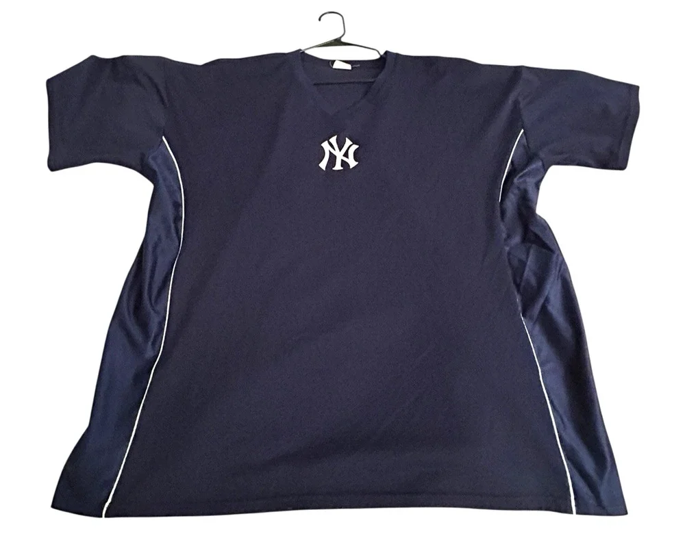 Vintage 90s Majestic New York Yankees Logo Jersey Sz 2X Mesh Blank Light Weight